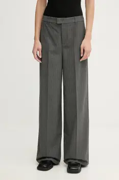 Marc O'Polo pantaloni culoarea gri, lat, high waist, 5000007623 imagine