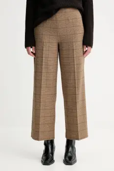 Marc O'Polo pantaloni culoarea maro, lat, high waist, 508026210423 imagine