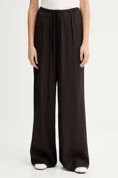 Marc O'Polo pantaloni culoarea maro, lat, high waist, 508116910143 imagine