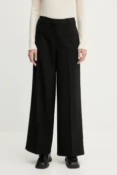 Marc O'Polo pantaloni culoarea negru, drept, high waist, 5000007946 imagine