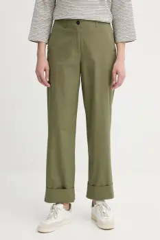 Marc O'Polo pantaloni culoarea verde, lat, high waist, 506034110243 imagine