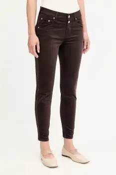 Marc O'Polo pantaloni de catifea cord culoarea maro, mulata, medium waist, 508103411129 imagine