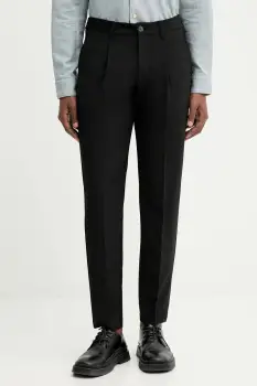 Marc O'Polo pantaloni din amestec de lana barbati, culoarea negru, cu croiala chinos 530021410102 imagine