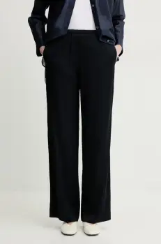 Marc O'Polo pantaloni femei, culoarea albastru marin, drept, high waist, 502132810047 imagine