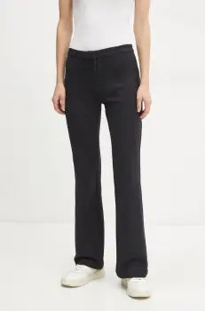 Marc O'Polo pantaloni femei, culoarea albastru marin, evazati, high waist, 500300219009 imagine