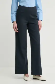 Marc O'Polo pantaloni femei, culoarea albastru marin, lat, high waist, M02411910033 imagine