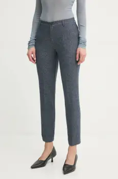 Marc O'Polo pantaloni femei, culoarea gri, mulata, high waist, 411301619133 imagine