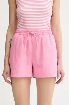 Marc O'Polo pantaloni scurti culoarea roz, uni, high waist, 5000006539 imagine