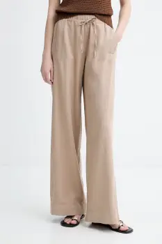 Marc O'Polo pantaloni wide leg pentru femei, cu amestec de in imagine