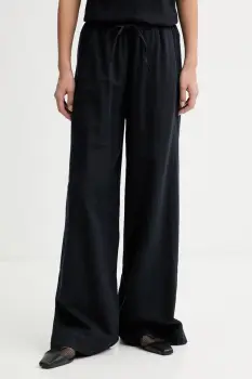 Marc O'Polo pantaloni wide leg pentru femei, cu amestec de in imagine