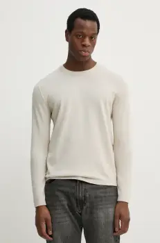 Marc O'Polo pulover de bumbac barbati, culoarea bej, light, 522512360248 imagine