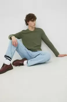 Marc O'Polo pulover de bumbac barbati, culoarea verde, light imagine