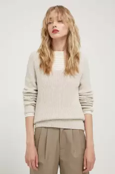 Marc O'Polo pulover de bumbac culoarea bej imagine