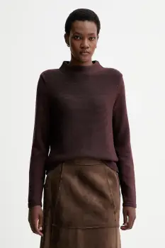 Marc O'Polo pulover de bumbac culoarea maro, cu turtleneck, 511605960419 imagine