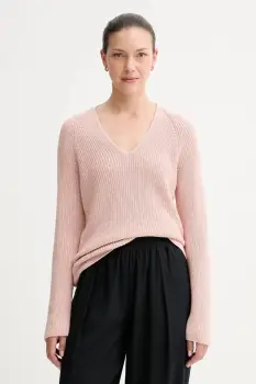 Marc O'Polo pulover de bumbac culoarea roz, light, 508605960097 imagine