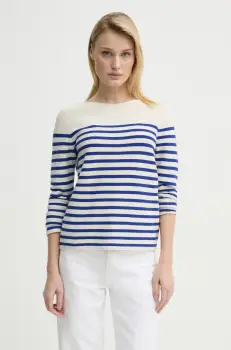 Marc O'Polo pulover de bumbac femei, culoarea bej, light, 502600660123 imagine