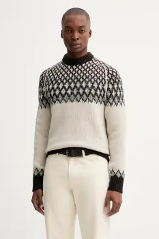 Marc O'Polo pulover din amestec de lana culoarea bej, calduros, 530509860194 imagine