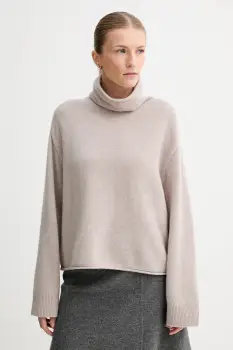 Marc O'Polo pulover din amestec de lana culoarea bej, cu guler, 510609060267 imagine