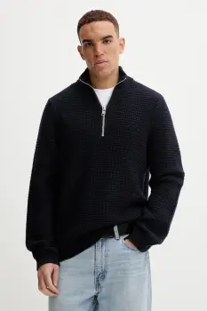 Marc O'Polo pulover din amestec de lana culoarea bleumarin, calduros, 5000007327 imagine