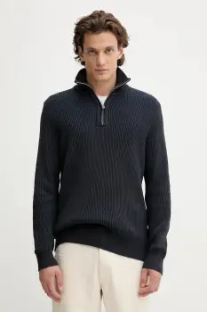 Marc O'Polo pulover din amestec de lana culoarea bleumarin, calduros, 529507960118 imagine