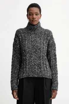 Marc O'Polo pulover din amestec de lana culoarea gri, cu guler, 509608560193 imagine