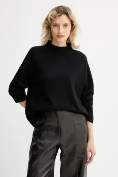 Marc O'Polo pulover din amestec de lana culoarea negru, light, cu turtleneck, 509511860481 imagine