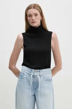 Marc O'Polo pulover femei, culoarea negru, light, cu guler, 408556163155 imagine