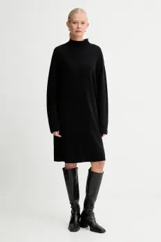 Marc O'Polo rochie cu lana culoarea negru, mini, oversize, 509511867033 imagine