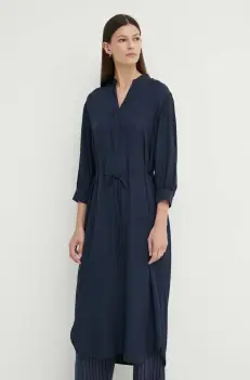 Marc O'Polo rochie culoarea albastru marin, midi, oversize imagine