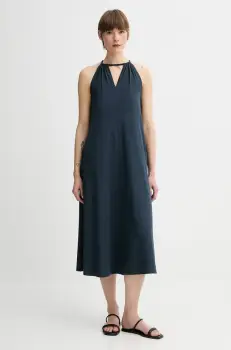 Marc O'Polo rochie culoarea bleumarin, midi, evazati, 504308759067 imagine