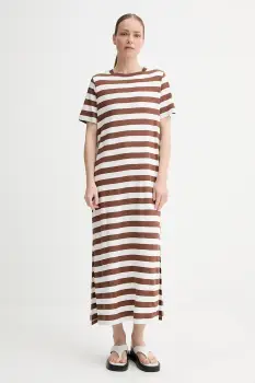 Marc O'Polo rochie culoarea maro, maxi, drept, 5000006507 imagine