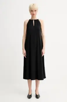 Marc O'Polo rochie culoarea negru, midi, evazati, 504308759067 imagine