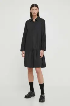 Marc O'Polo rochie culoarea negru, midi, oversize imagine