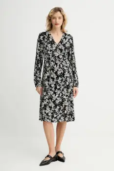 Marc O'Polo rochie culoarea negru, mini, drept, 509098321303 imagine