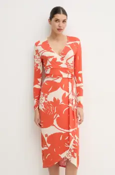 Marc O'Polo rochie culoarea portocaliu, midi, evazati, 503305159035 imagine