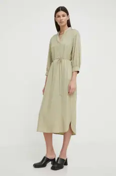 Marc O'Polo rochie culoarea verde, midi, oversize imagine