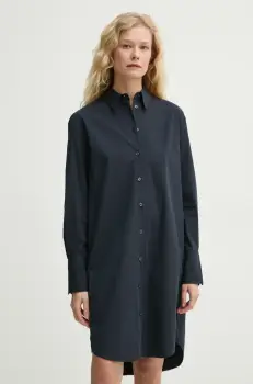 Marc O'Polo rochie din bumbac culoarea albastru marin, mini, drept, 502101221047 imagine