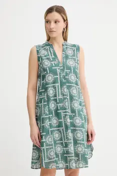 Marc O'Polo rochie din bumbac culoarea verde, mini, evazati, 516080921135 imagine