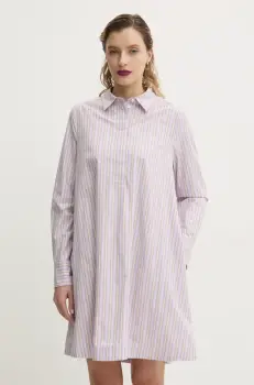 Marc O'Polo rochie din bumbac culoarea violet, mini, evazati, 5000006085 imagine