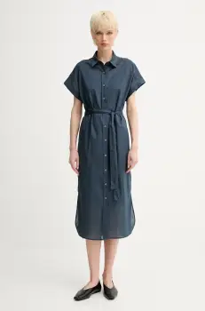 Marc O'Polo rochie din bumbac midi, drept, 504081121147 imagine