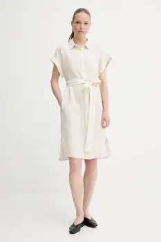 Marc O'Polo rochie din in culoarea bej, mini, drept, 504011221223 imagine