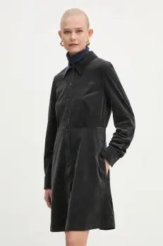 Marc O'Polo rochie din velur culoarea gri, mini, evazati, 409103521499 imagine