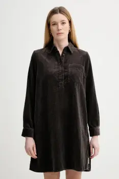 Marc O'Polo rochie din velur culoarea maro, mini, drept, 5000007458 imagine