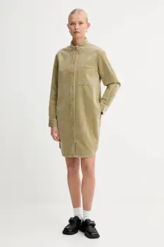 Marc O'Polo rochie din velur culoarea verde, mini, drept, 5000007111 imagine