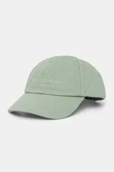 Marc O'Polo sapca de baseball din bumbac culoarea turcoaz, cu imprimeu, 502802601063 imagine