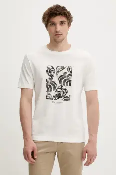 Marc O'Polo tricou culoarea bej, cu imprimeu, 524201251246 imagine