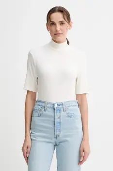 Marc O'Polo tricou culoarea bej, cu turtleneck, M08207651177 imagine