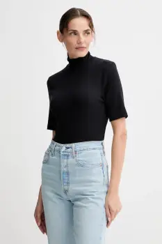 Marc O'Polo tricou culoarea bleumarin, cu turtleneck, 508207651177 imagine