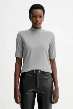 Marc O'Polo tricou culoarea gri, cu turtleneck, 510217451255 imagine