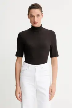 Marc O'Polo tricou culoarea maro, cu turtleneck, M08207651177 imagine